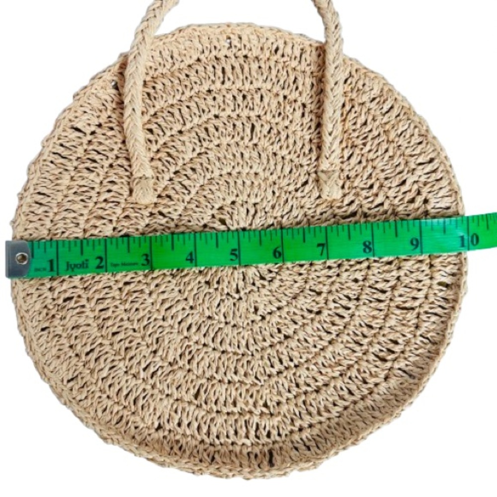 NWOT H&M Cream Woven Tote Bag - Picture 3 of 5
